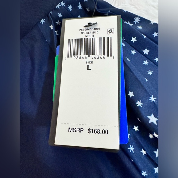 NWT Women's RLX RALPH LAUREN Pleated Skort Navy Star 4th of July Golf Large $170 - Picture 7 of 11
